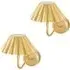 Avery Rechargeable LED Wall Light 2 Pack - Gold