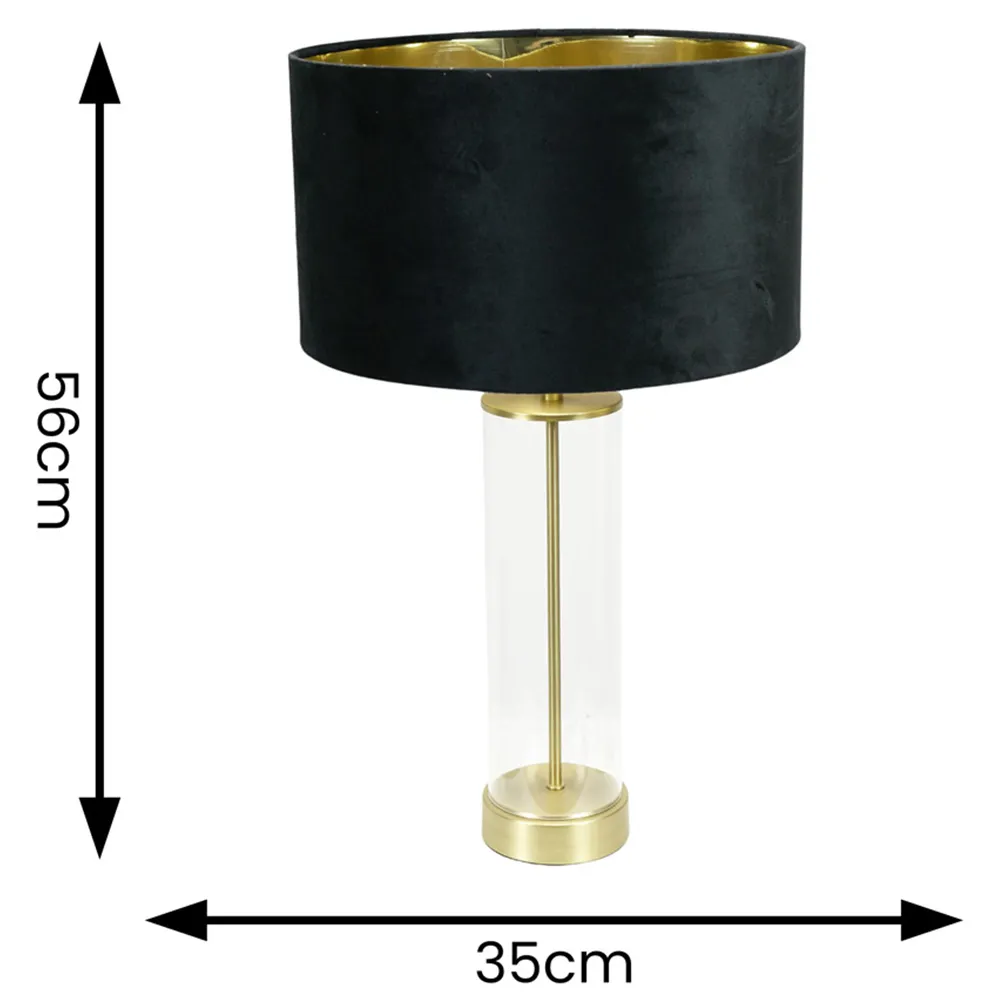 Balan LED Table Lamp - Black, Glass