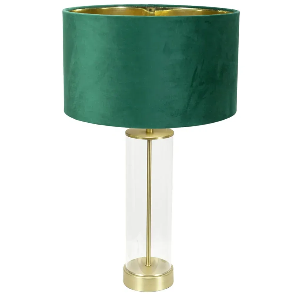 Balan LED Table Lamp - Forest Green, Glass