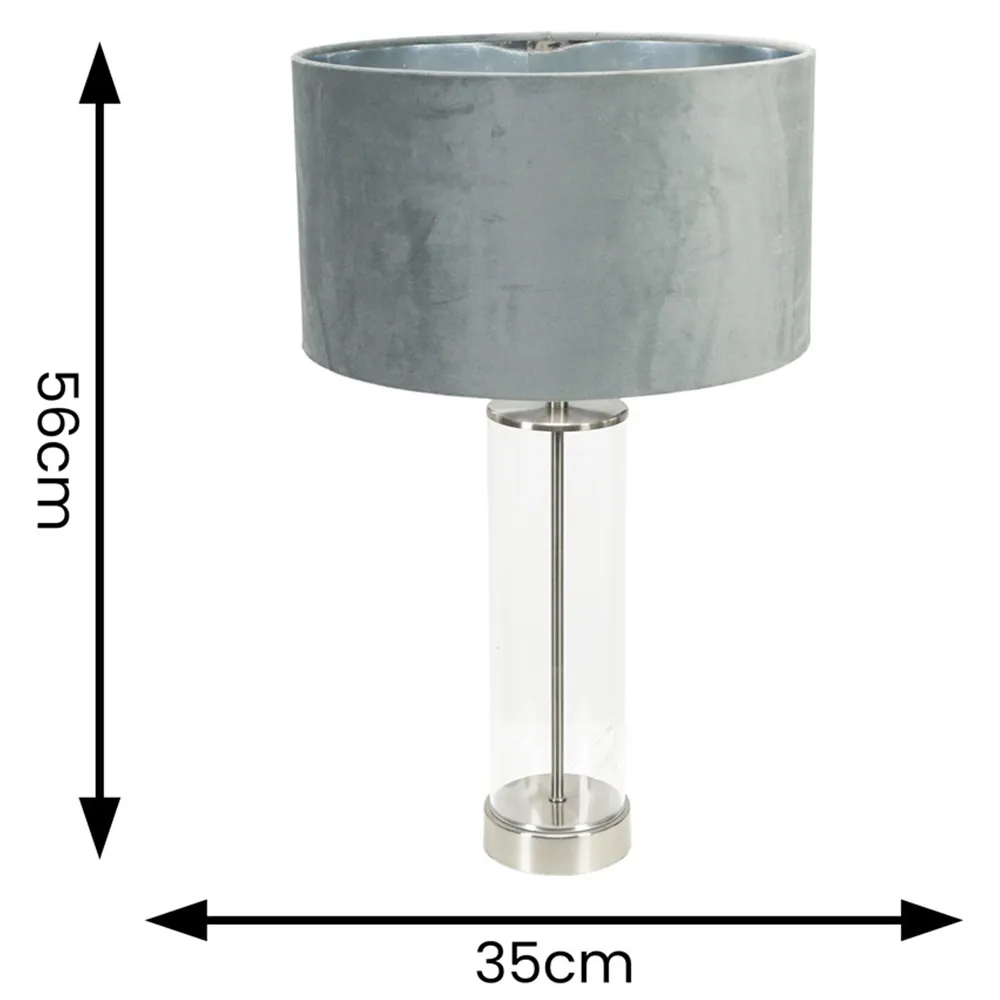 Balan LED Table Lamp - Grey, Glass