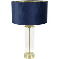 Balan LED Table Lamp - Navy Blue, Glass