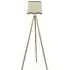 Barbro Tripod Floor Lamp with Black Trim Scallop Shade - Natural