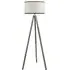 Barbro Tripod Floor Lamp with Drum Shade - Grey, Linen