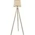 Barbro Tripod Floor Lamp with Rust Trim Scallop Shade - Natural