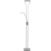 Beata 2 Way Dimmable LED Floor Lamp - Brushed Silver