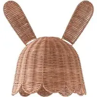 Bella Bunny Rabbit Ceiling Pendant Lamp Shade - Brown, Rattan
