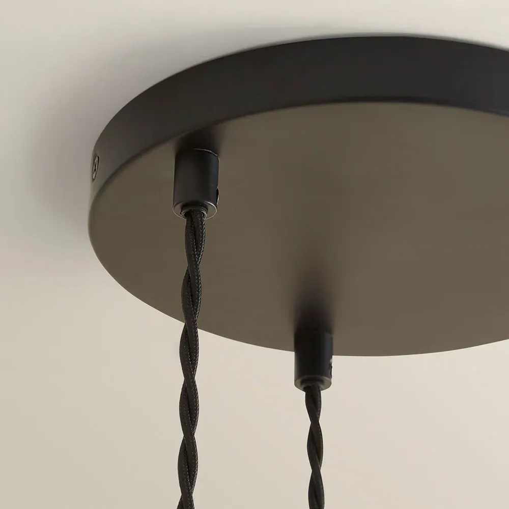 Bellamy 3 Drop LED Ceiling Pendant Light - Gold, Glass