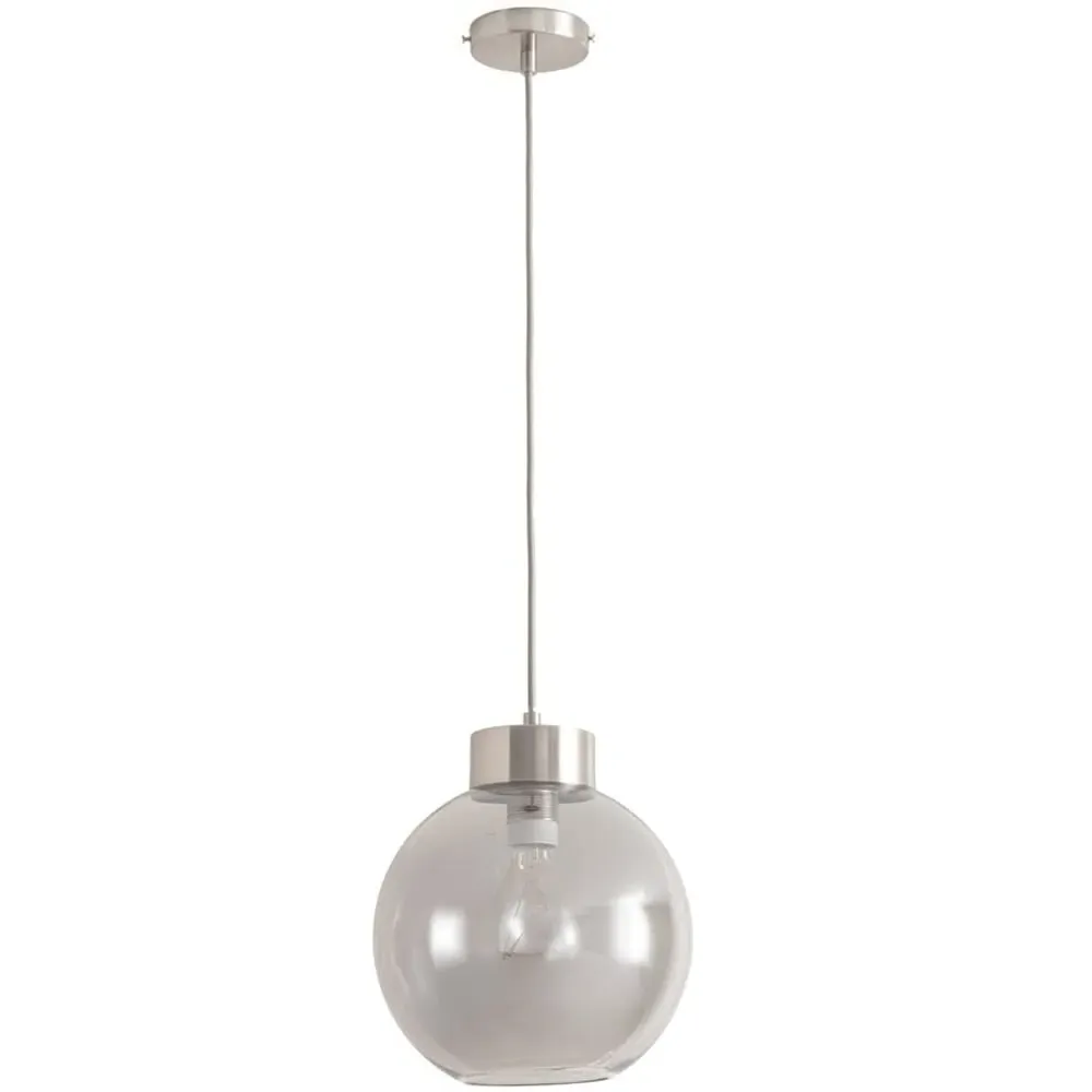 Bellamy Globe LED Ceiling Pendant Light - Silver, Glass image