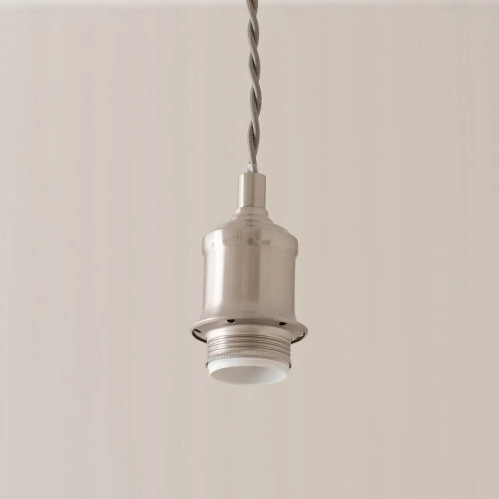 Bellamy Single Globe LED Ceiling Pendant Light - Silver, Glass