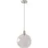 Bellamy Single Globe LED Ceiling Pendant Light - Silver, Glass