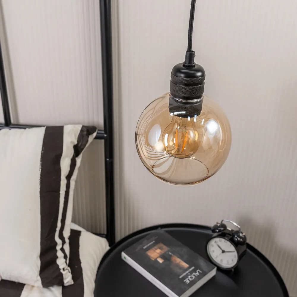 Bellamy Small Globe Lamp Shade - Grey, Glass