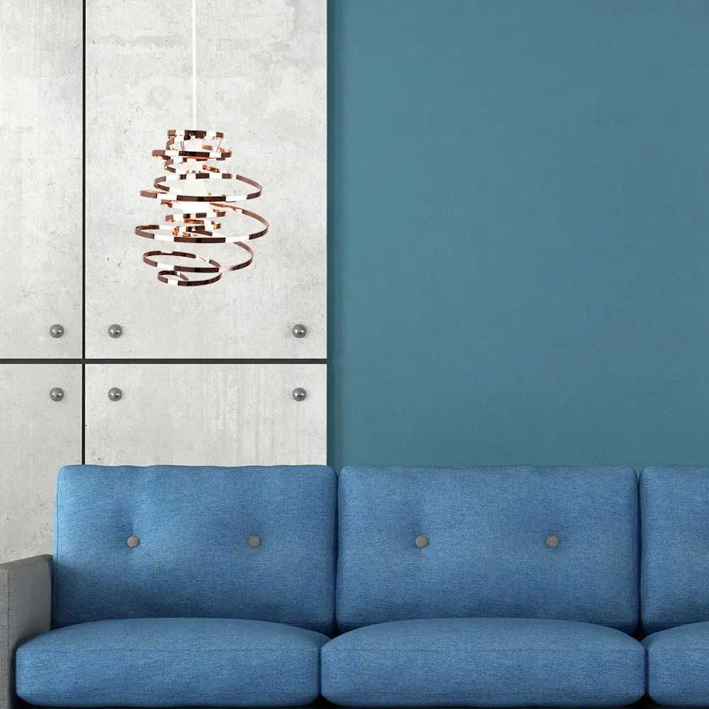 Bensson Twisted Pendant Shade - Orange