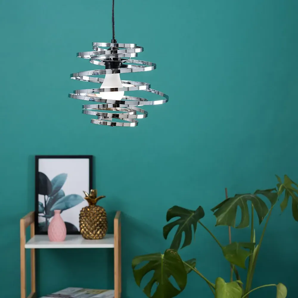 Bensson Twisted Pendant Shade - Silver