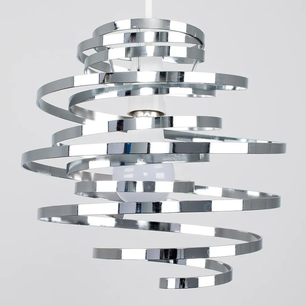 Bensson Twisted Pendant Shade - Silver