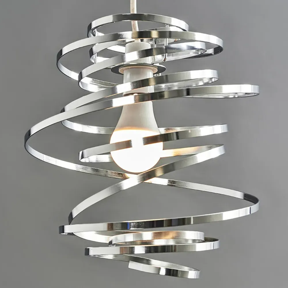 Bensson Twisted Pendant Shade - Silver