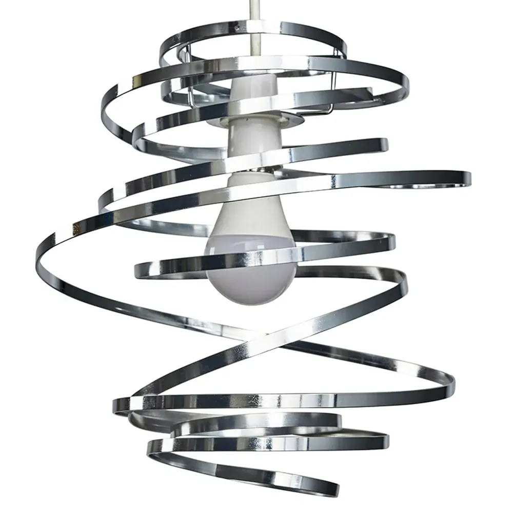 Bensson Twisted Pendant Shade - Silver