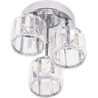 Beth 3 Way LED Glass Drop Ceiling Light - Chrome
