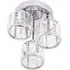 Beth 3 Way LED Glass Drop Ceiling Light - Chrome