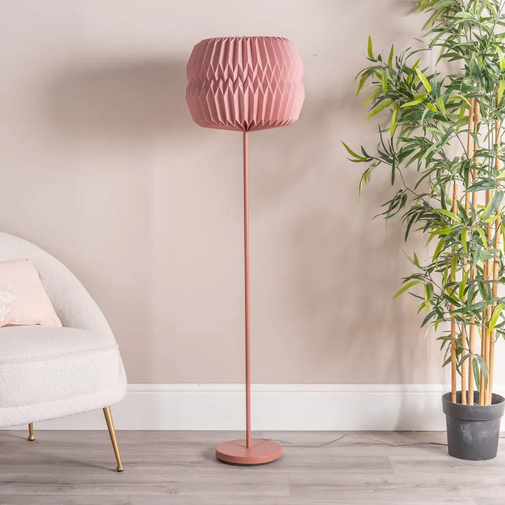Bett Origami Paper LED Floor Lamp - Pink