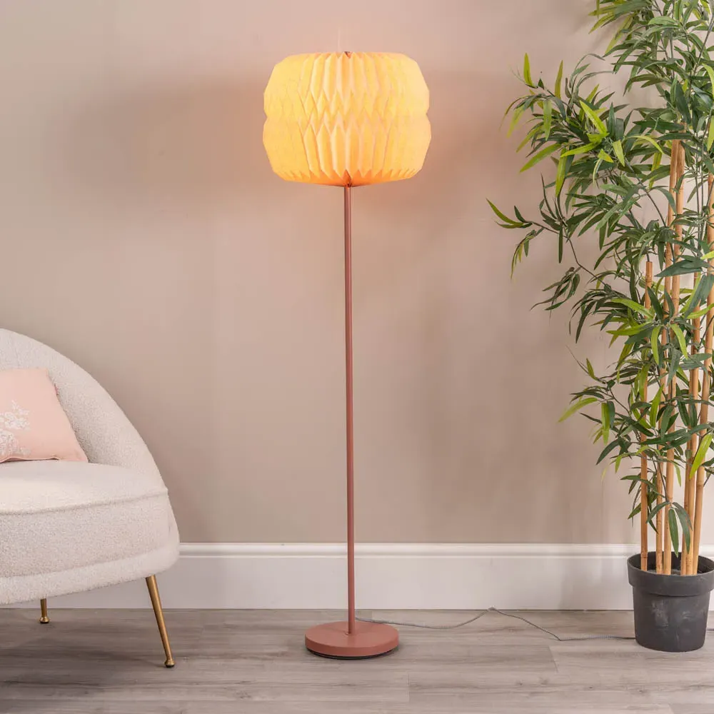 Bett Origami Paper LED Floor Lamp - Pink