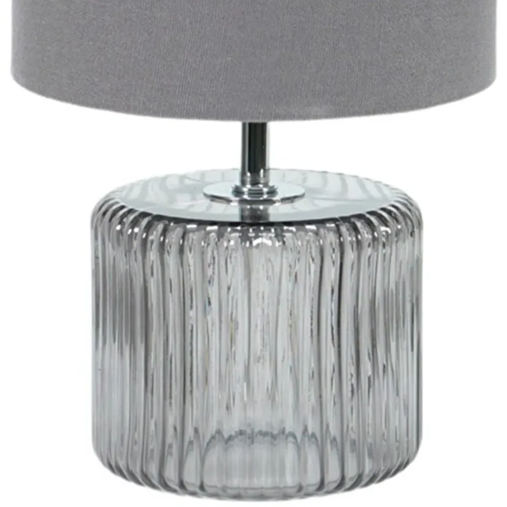 Betty Table Lamp with Shade - Grey, Smoked Glass