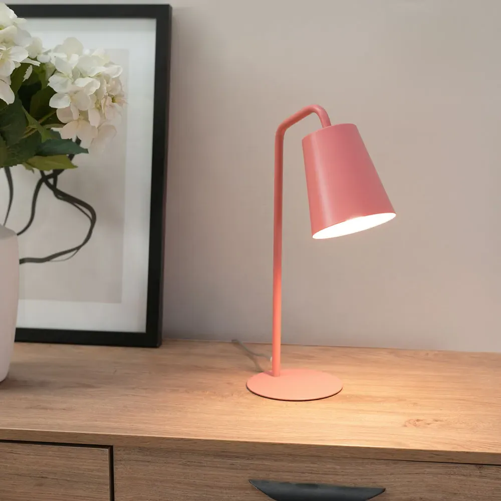 Bibi Arched LED Table Lamp - Pastel Pink
