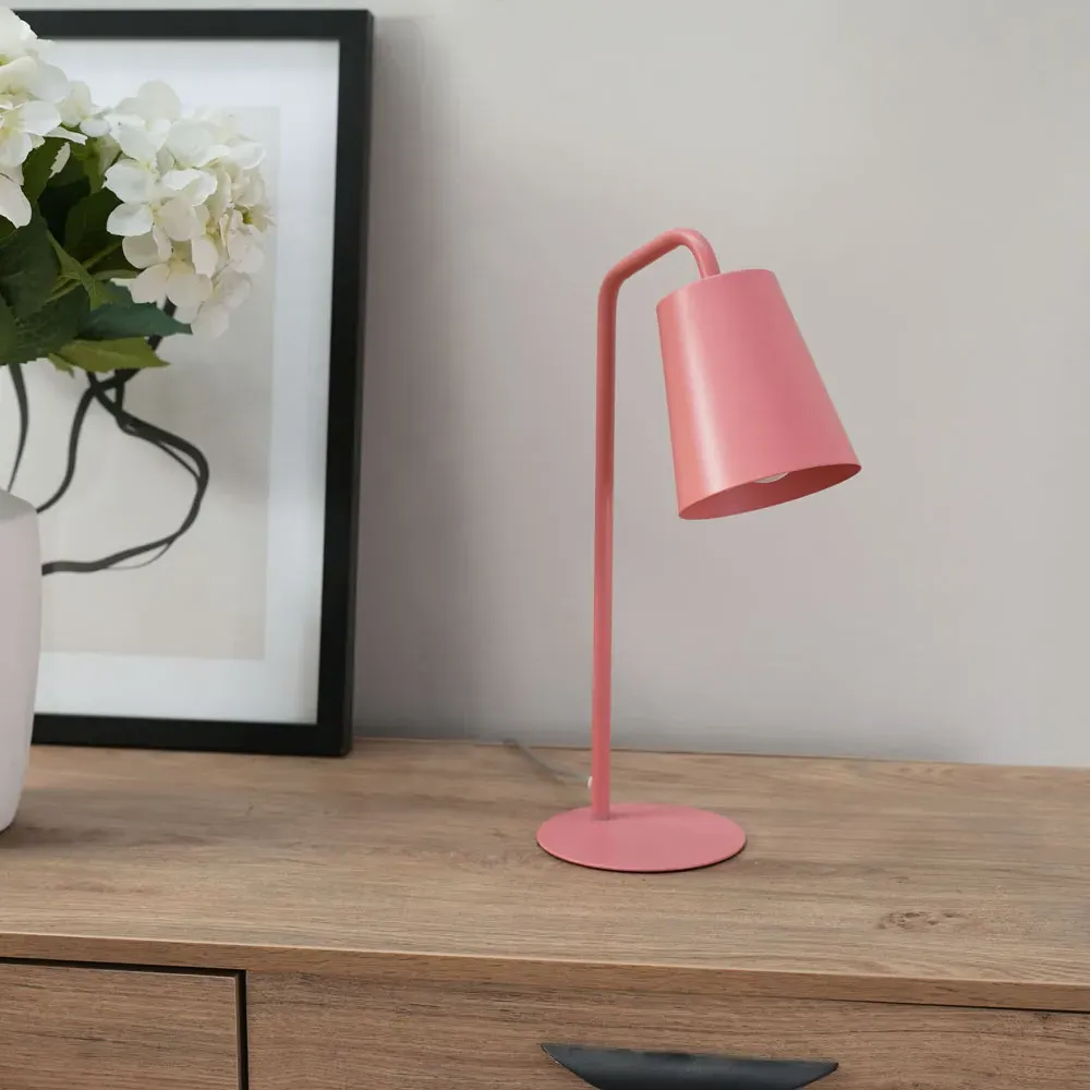 Bibi Arched LED Table Lamp - Pastel Pink