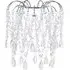 Blanche Chandelier Pendant Shade with Jewel Droplets - White