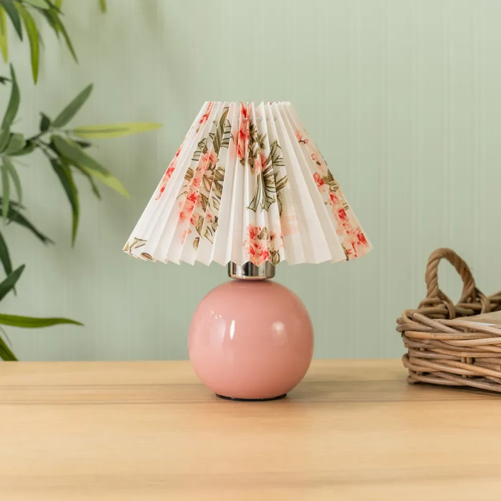 Bloom Rechargeable LED Table Lamp - Pink, Ceramic