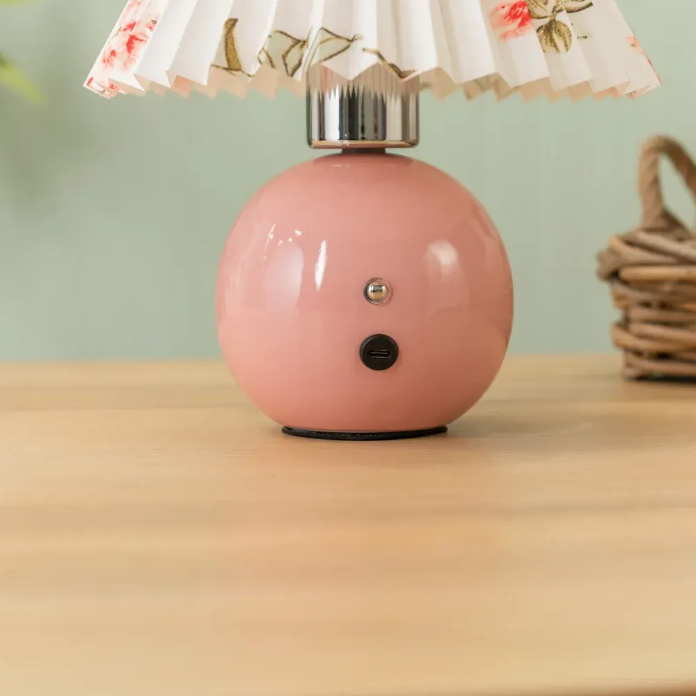 Bloom Rechargeable LED Table Lamp - Pink, Ceramic