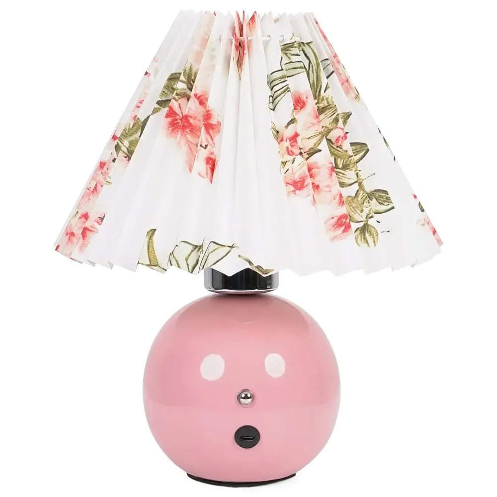 Bloom Rechargeable LED Table Lamp - Pink, Ceramic