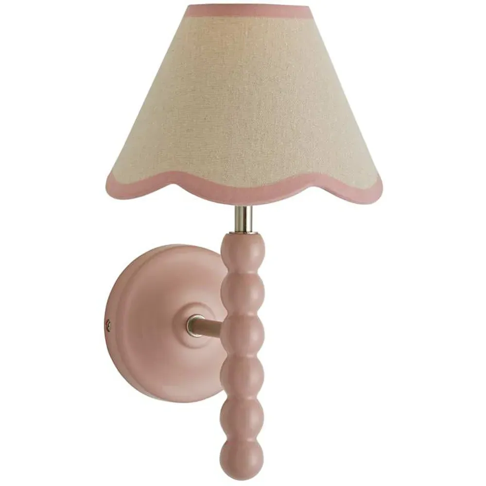 Bobbin LED Wall Light 2 Pack - Pink, Wood