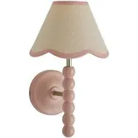 Bobbin LED Wall Light - Pink, Wood