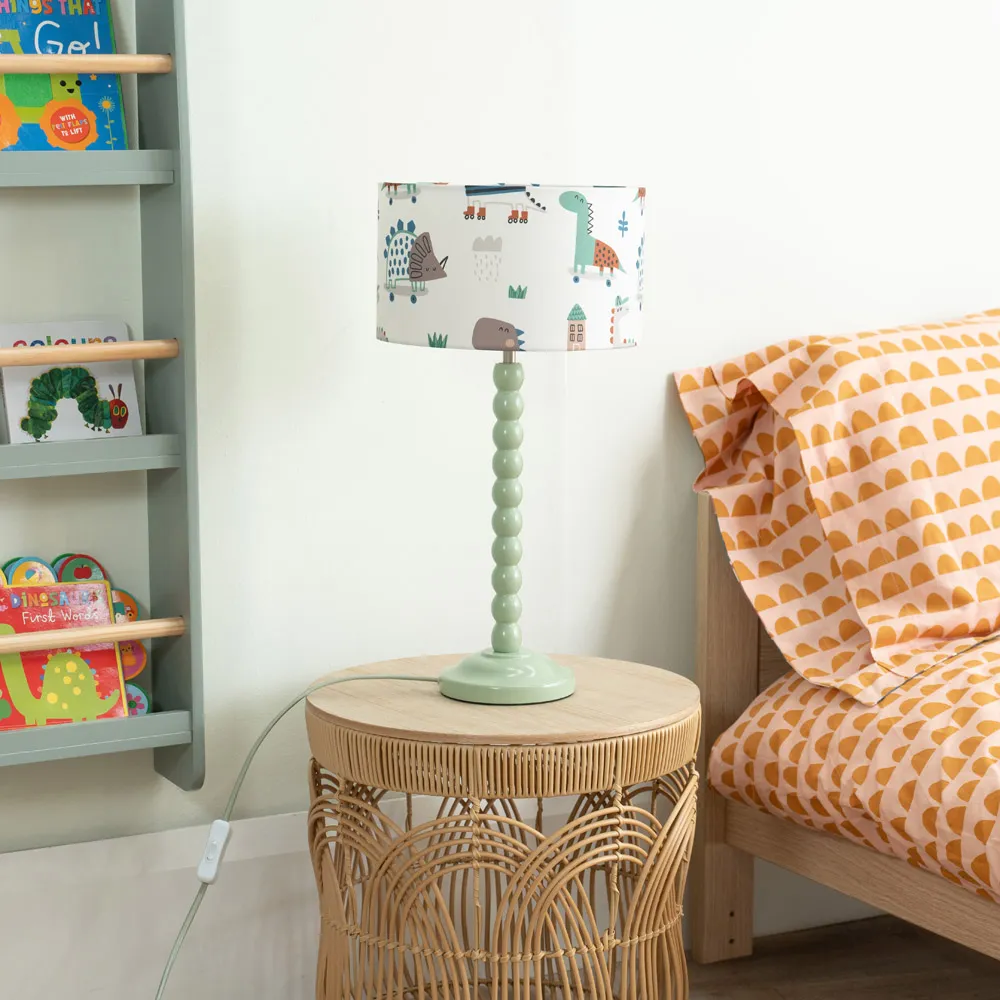 Bobbins Cartoon Dino LED Table Lamp - Sage Green