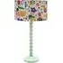 Bobbins Fabric Jungle LED Table Lamp - Sage Green