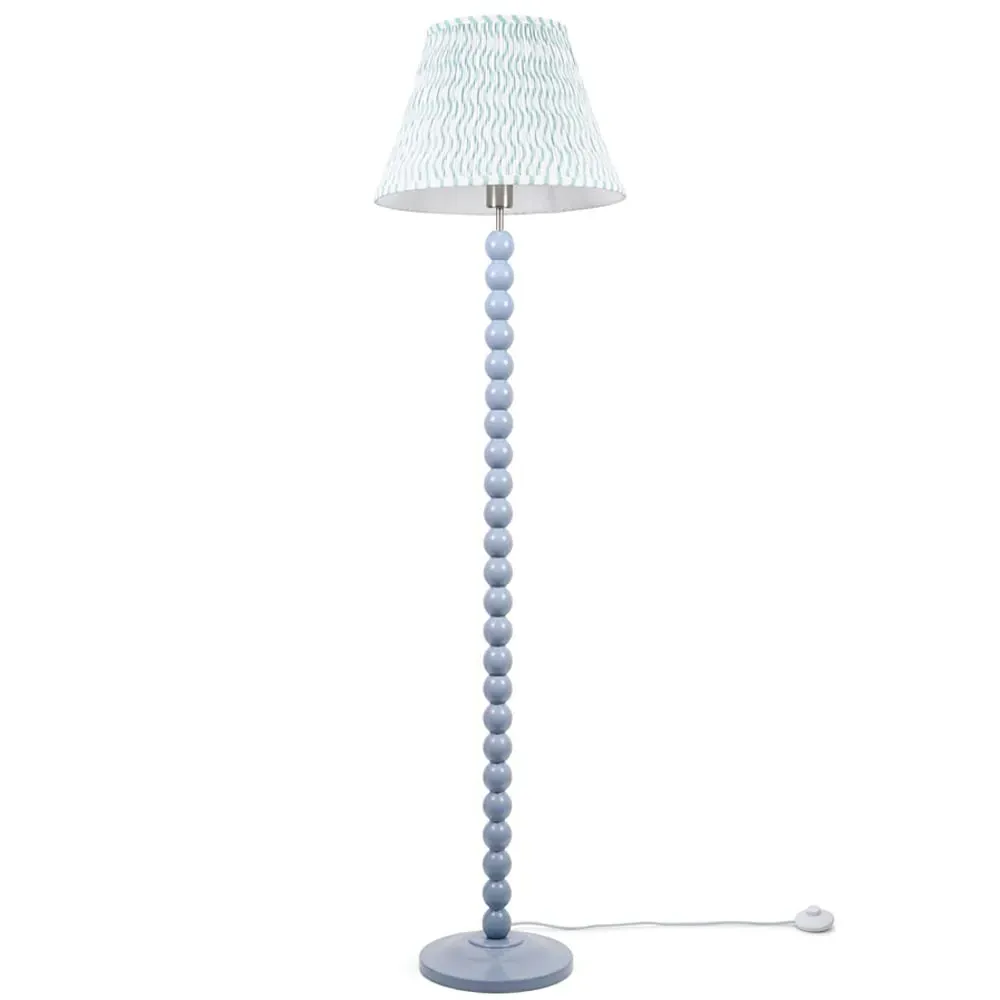 Bobbins LED Floor Lamp with Arrow Shade - Blue