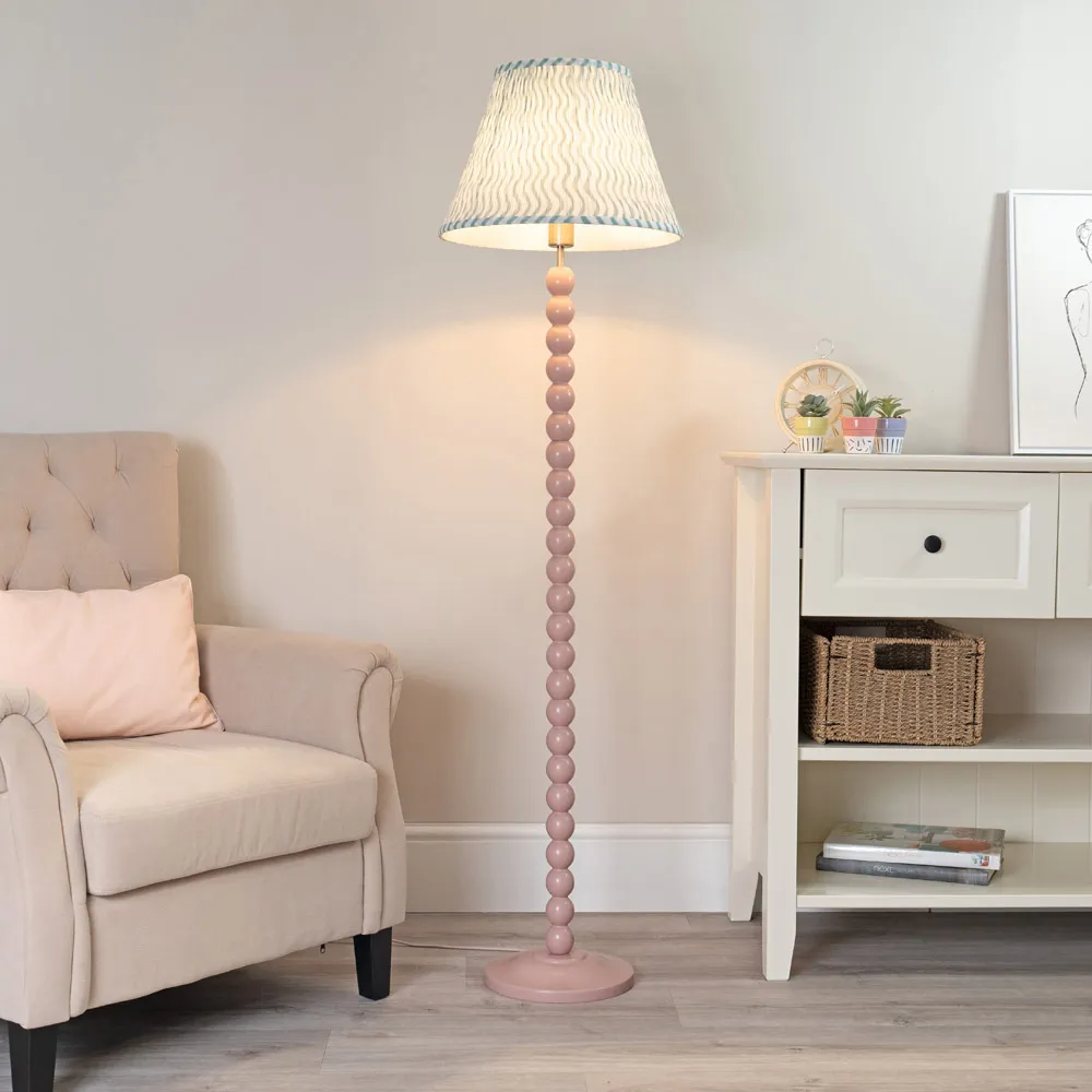 Bobbins LED Floor Lamp with Arrow Shade - Pink