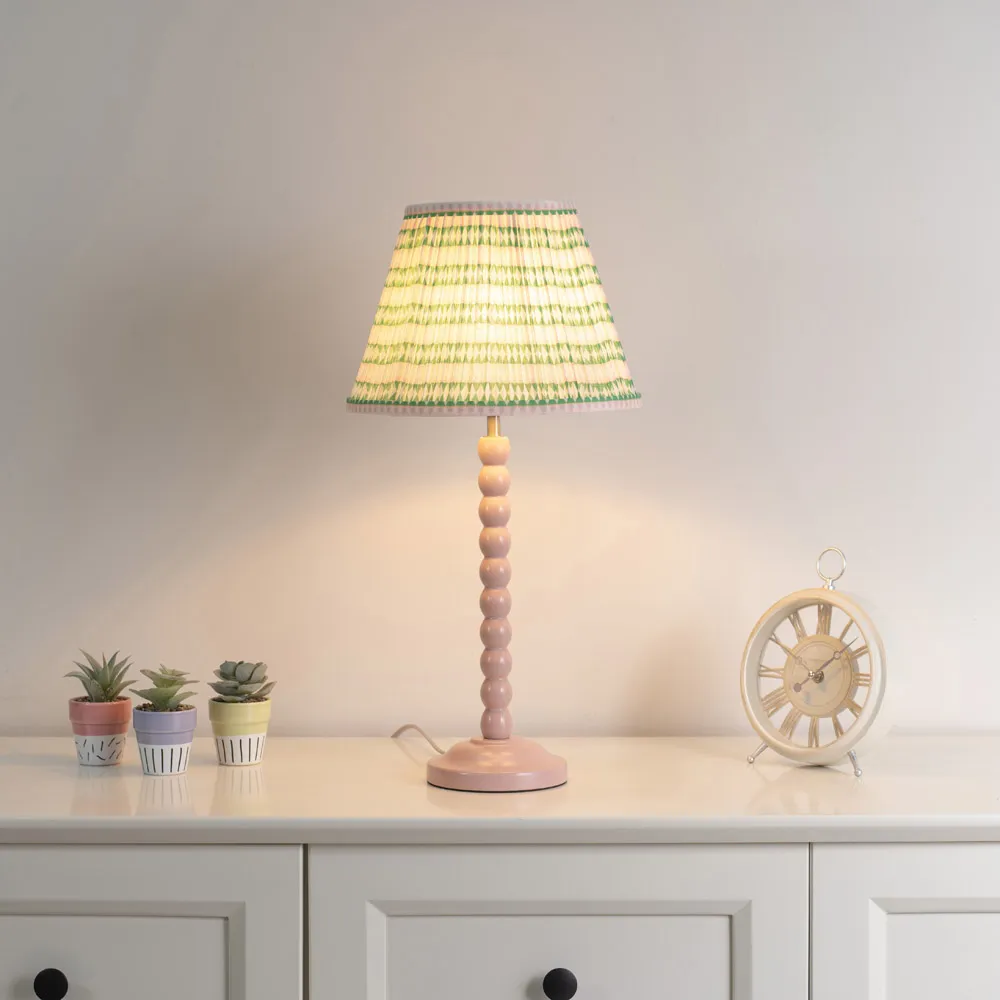 Bobbins LED Floor Lamp with Aztec Shade - Rose Pink