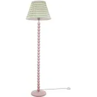 Bobbins LED Floor Lamp with Aztec Shade - Rose Pink