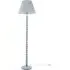 Bobbins LED Floor Lamp with Blue Stripe Shade - Blue