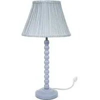 Bobbins LED Floor Lamp with Blue Stripe Shade - Blue