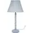 Bobbins LED Floor Lamp with Blue Stripe Shade - Blue
