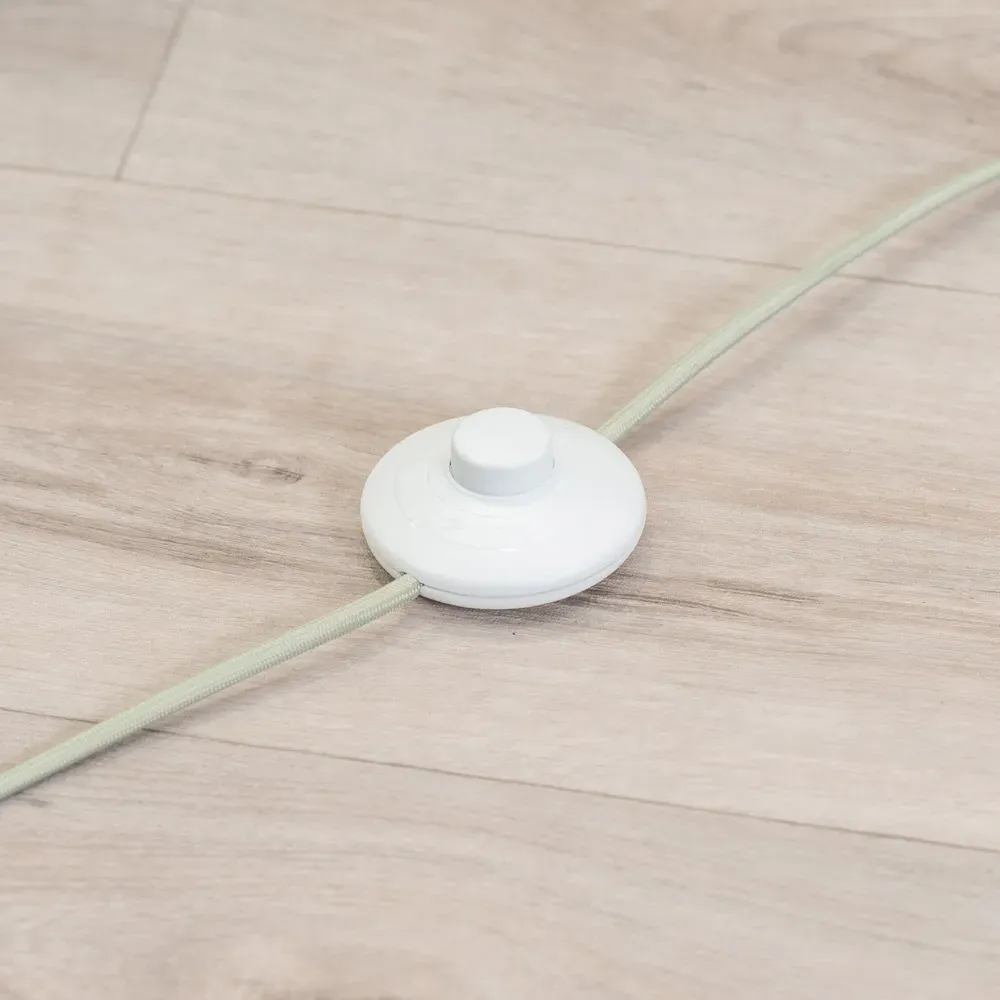 Bobbins LED Floor Lamp with Pleated Arrow Shade - Green