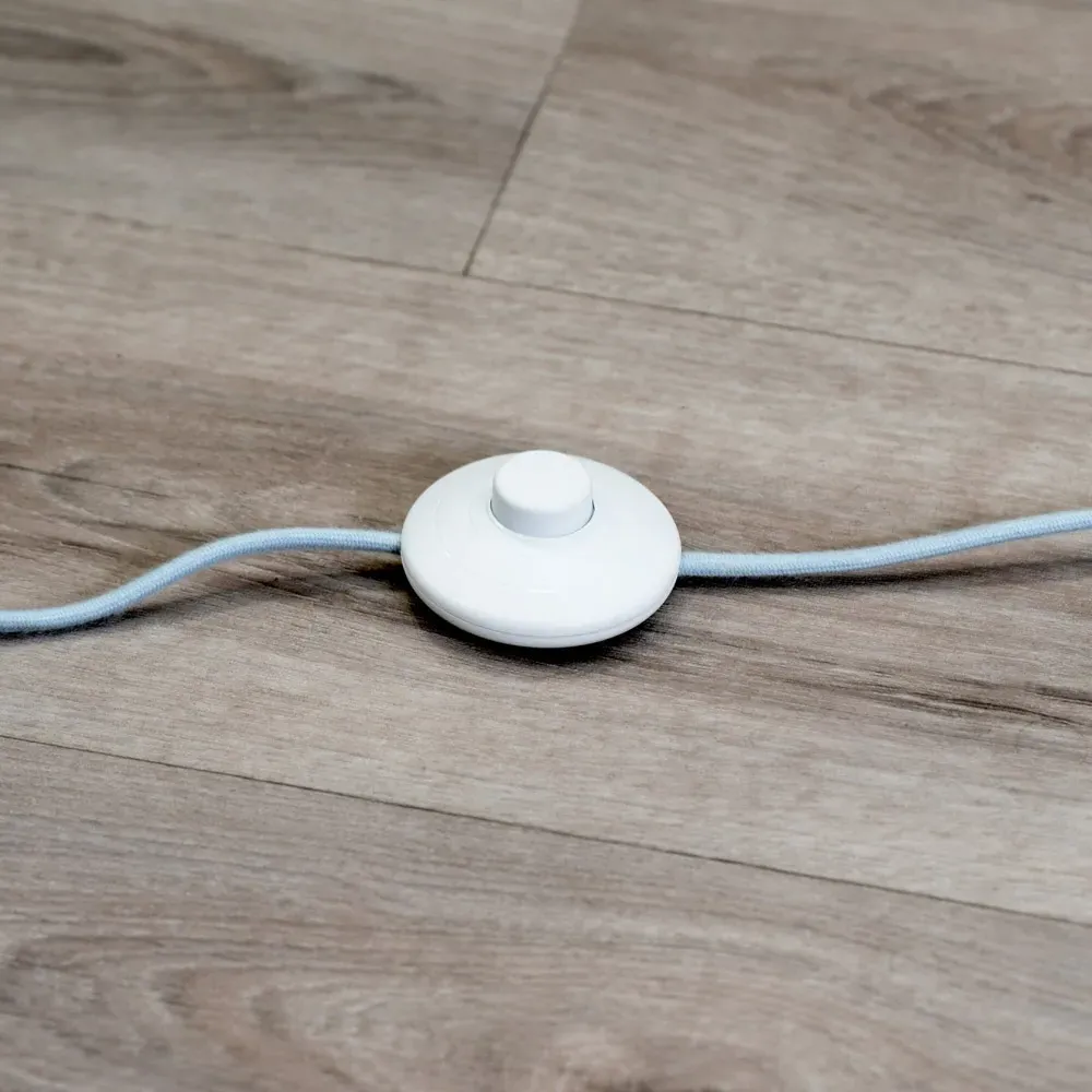 Bobbins LED Floor Lamp with Scallop Shade - Powder Blue