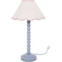 Bobbins LED Floor Lamp with Scallop Shade - Powder Blue