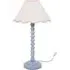 Bobbins LED Floor Lamp with Scallop Shade - Powder Blue