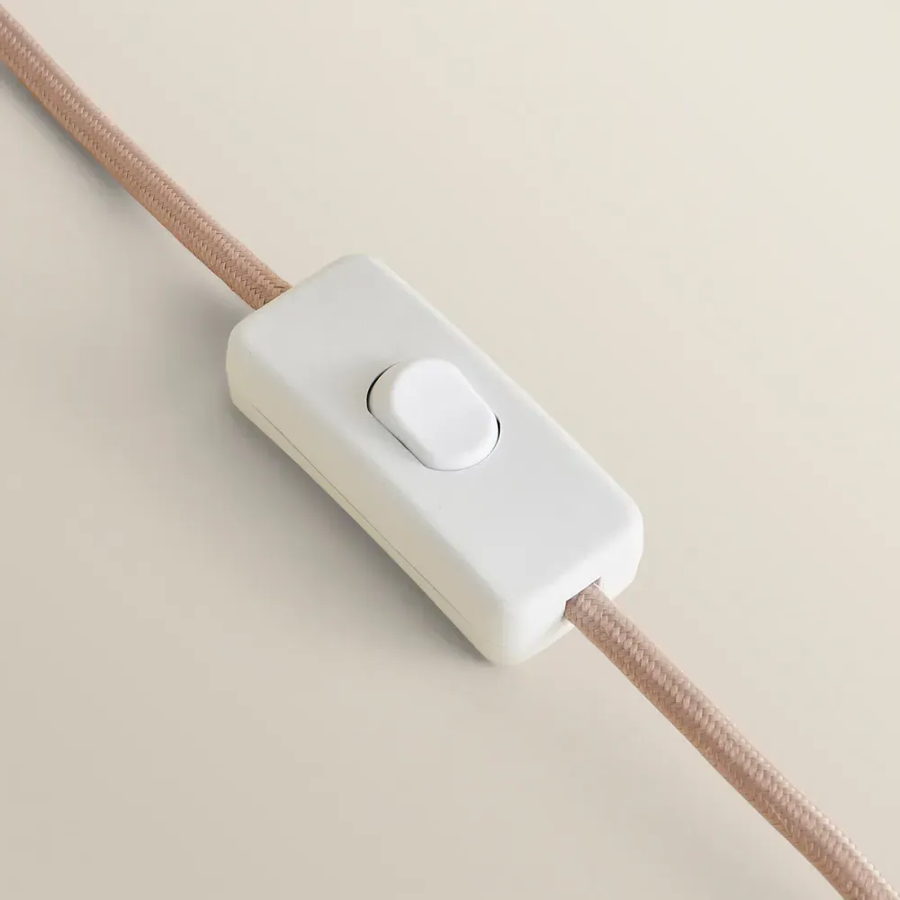 Bobbins LED Floor Lamp with Scallop Shade - Rose Pink, Linen