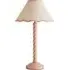 Bobbins LED Floor Lamp with Scallop Shade - Rose Pink, Linen