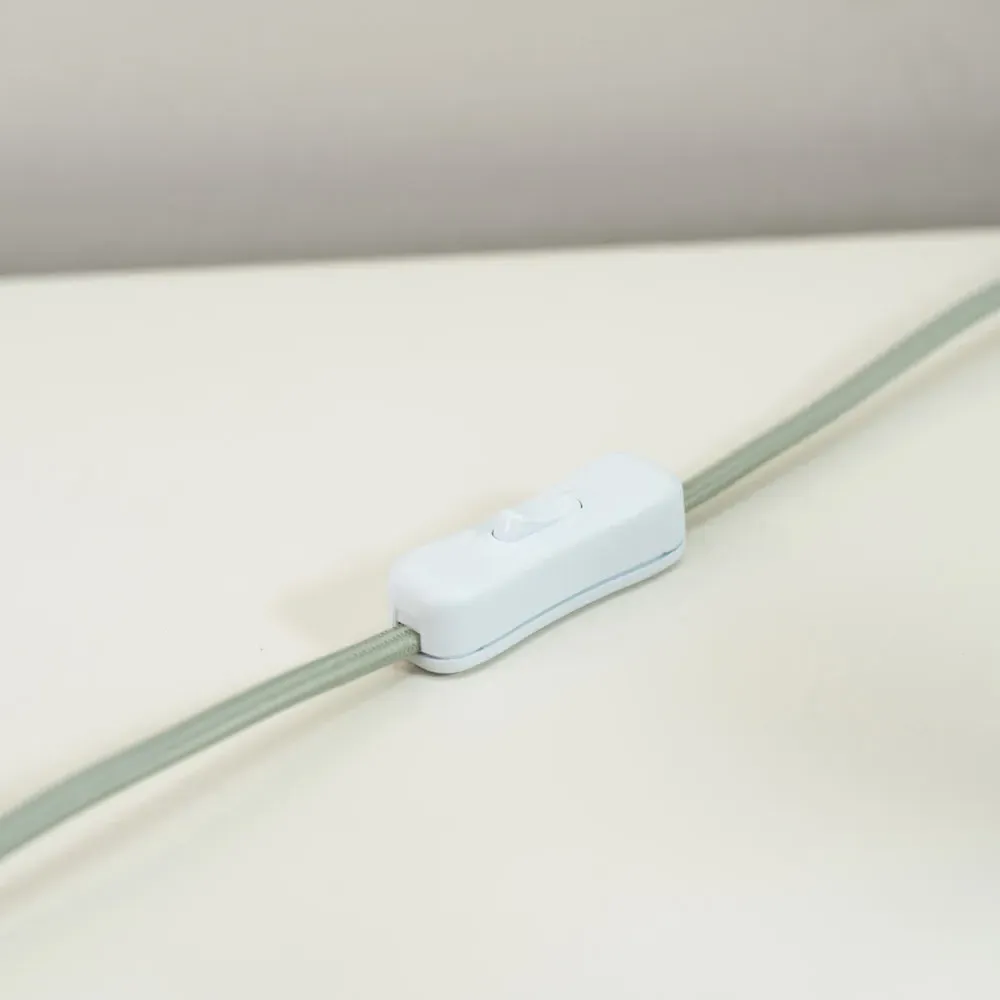 Bobbins LED Table Lamp with Aztec Shade - Sage Green