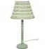 Bobbins LED Table Lamp with Aztec Shade - Sage Green